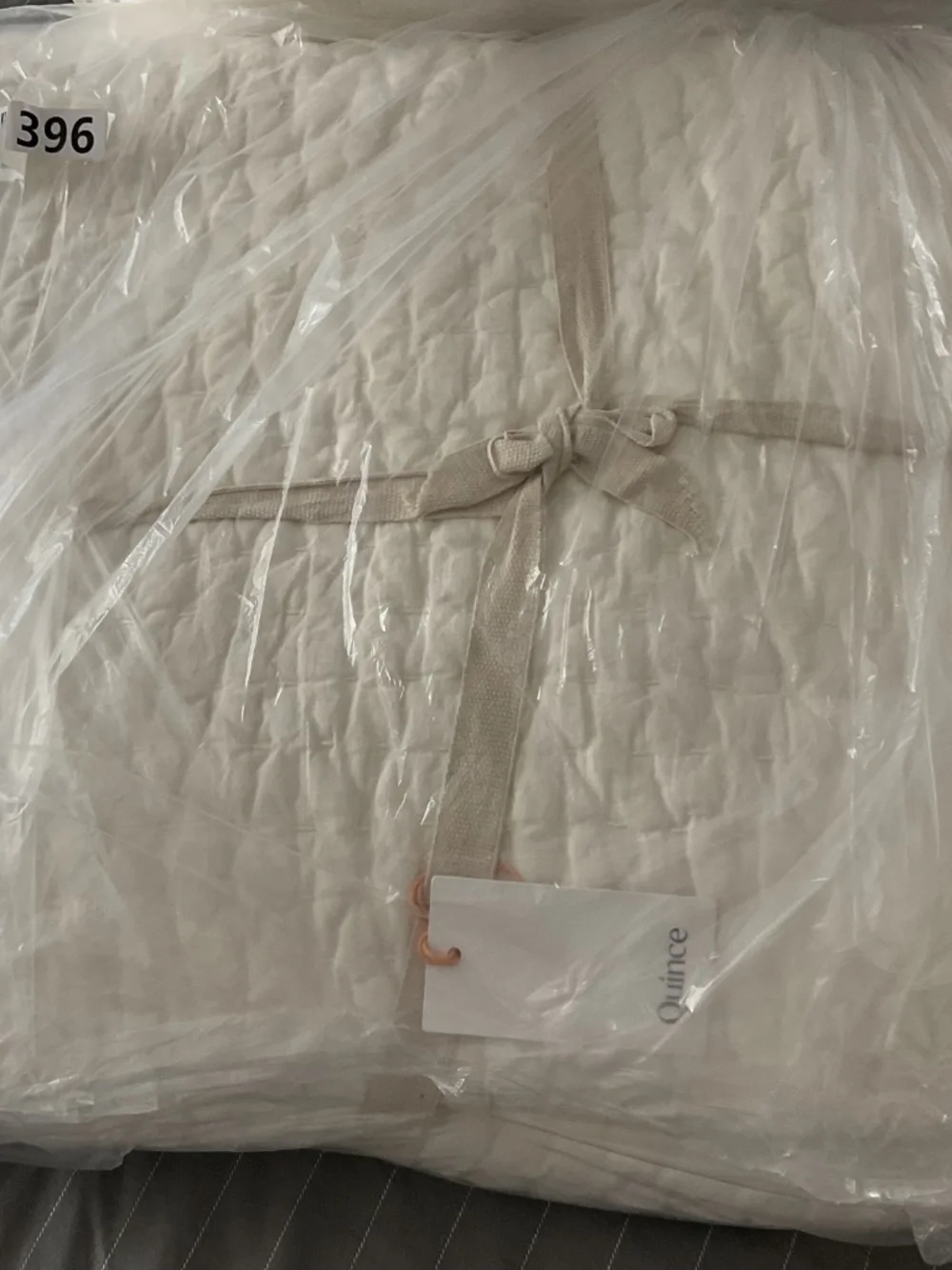 NWT Quince European linen, cotton stitch quilt set twin